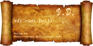 Váradi Dolli névjegykártya